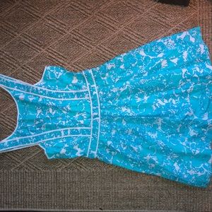 Lilly Pulitzer sz 6 Shirley Blue She’s a Fox Dress